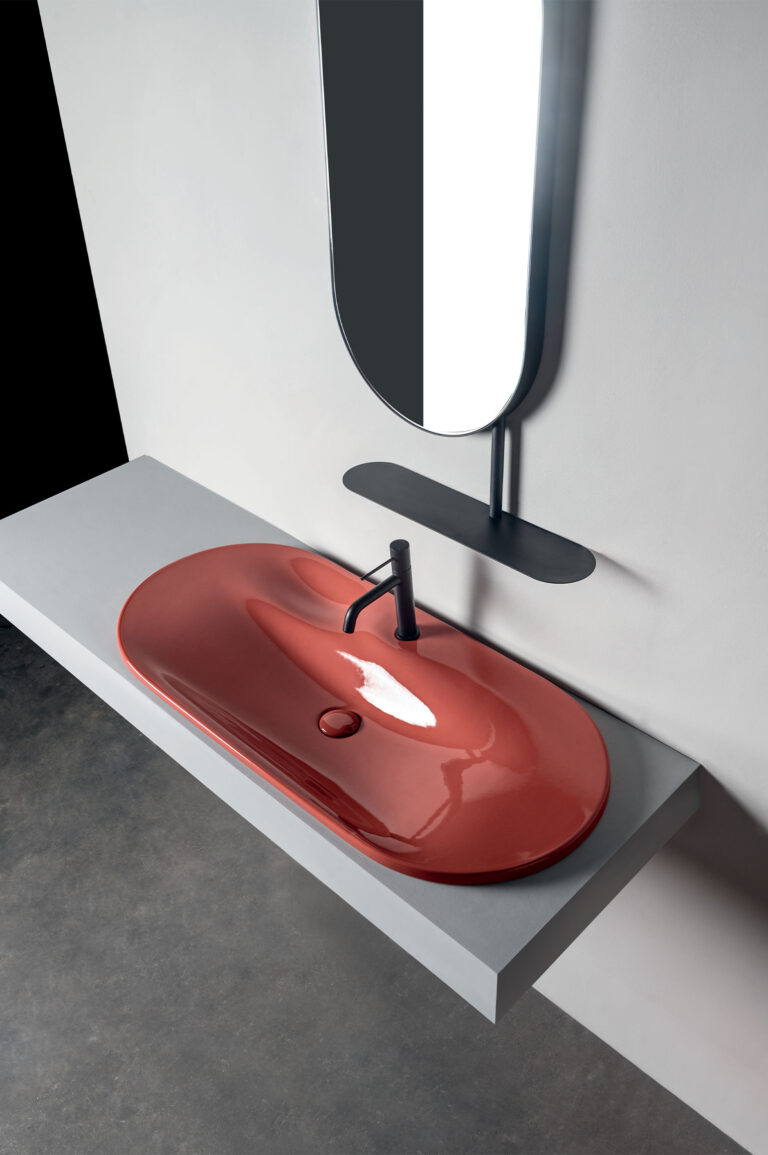 Inset basin with tap hole 100x46 cm 6
