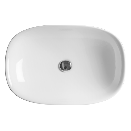 Inset semi-recessed basin 60x40 cm 1