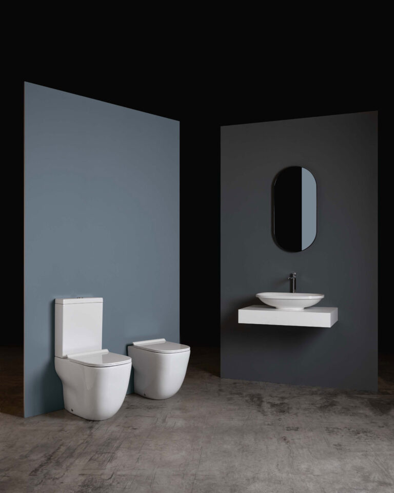 Inset semi-recessed basin 60x40 cm 4