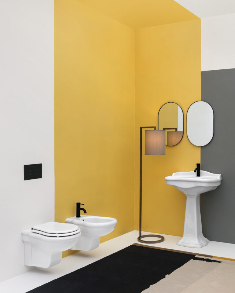 Wall-hungon pedestal basin 64x48 cm 4