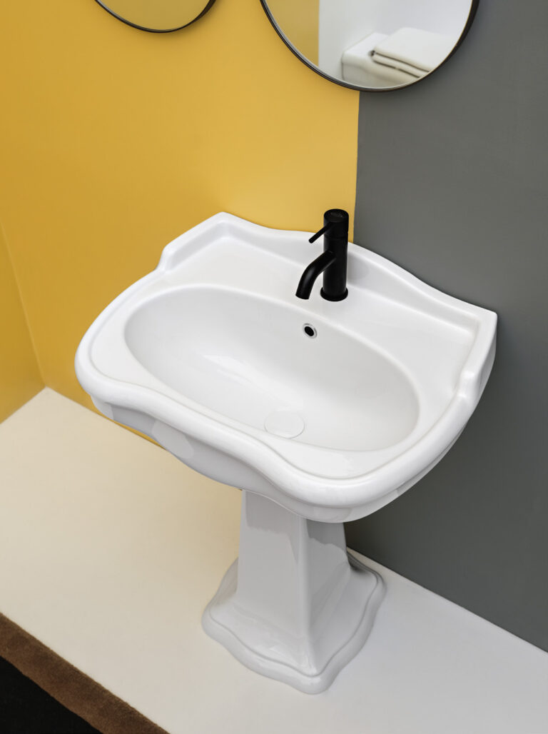 Wall-hungon pedestal basin 64x48 cm 5