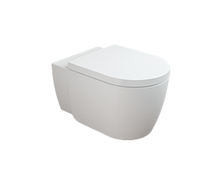 Wall-mounted rimless toilet 56